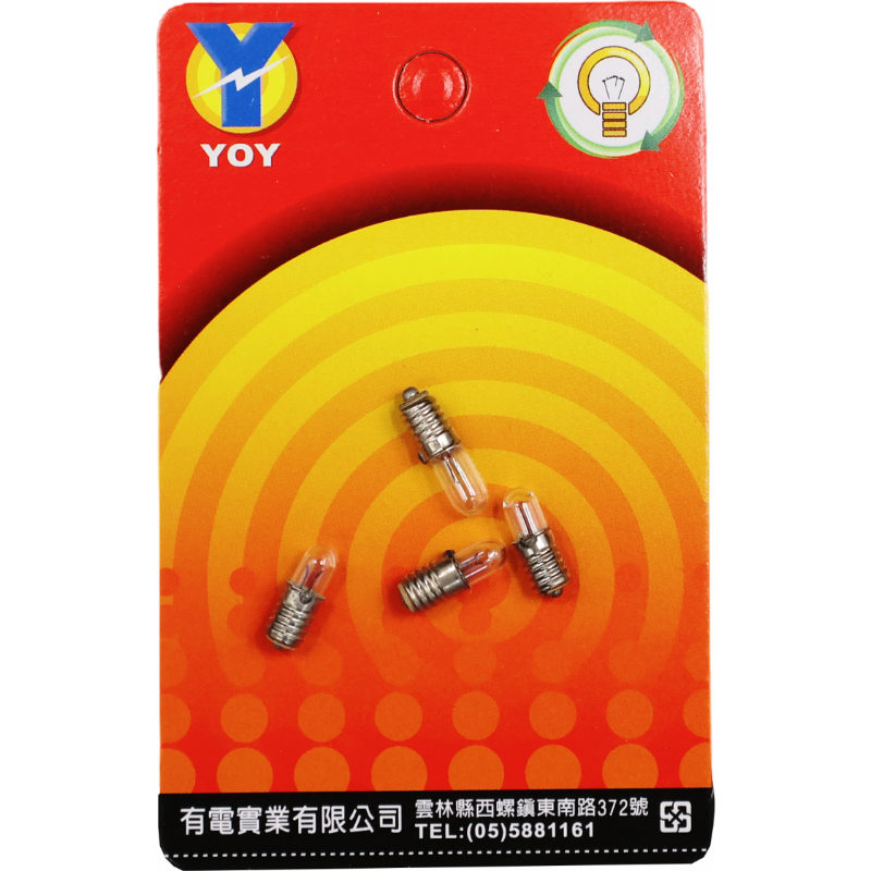 燈泡 E5 3.8V  有牙4入  (吊卡)