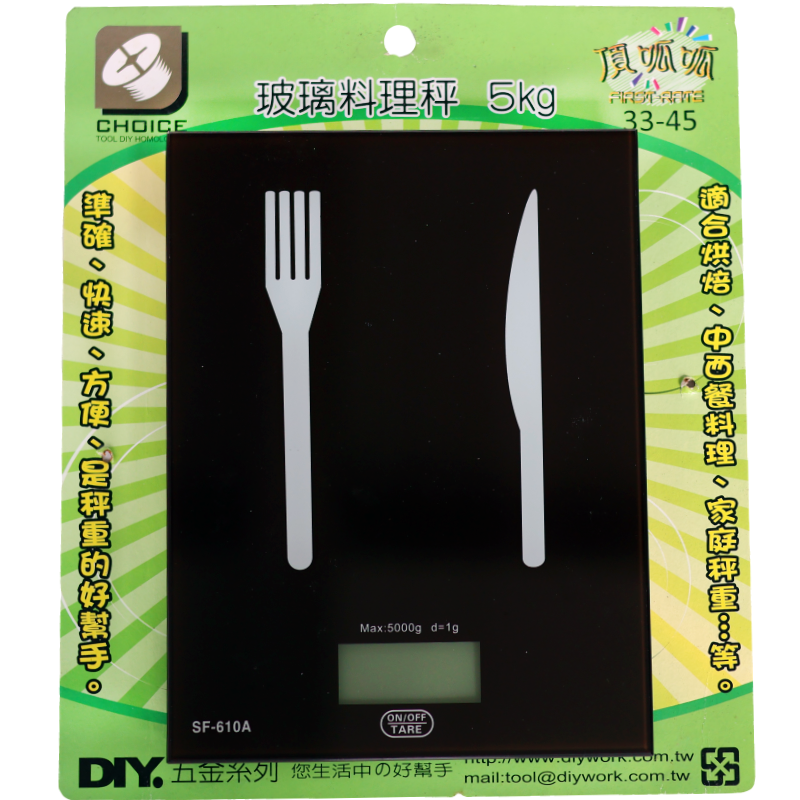 玻璃料理秤  5KG     SF-610A