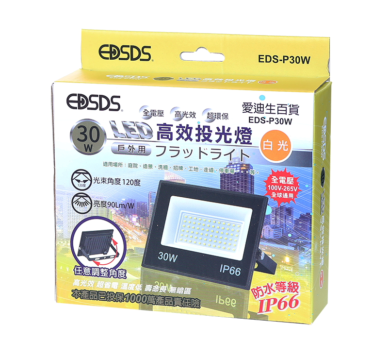愛迪生 30W 投光燈白光 EDS-P30W