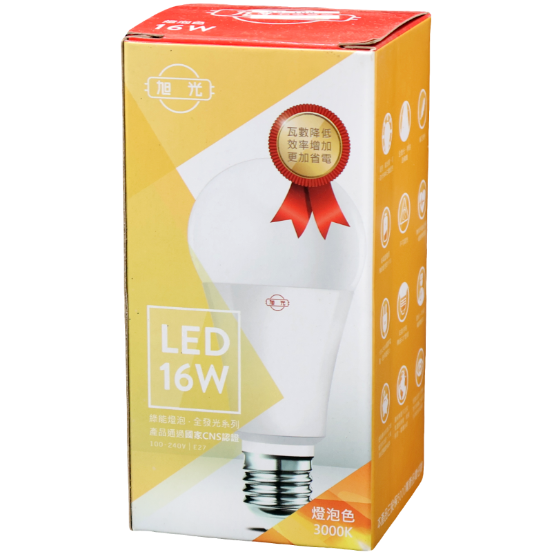 旭光 LED/16W球泡黃光