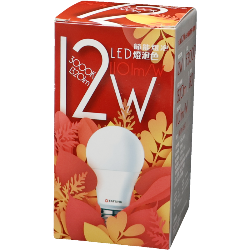 大同12W LED燈泡(黃光)