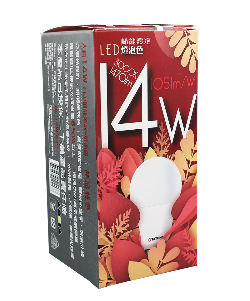 大同14W LED燈泡(黃光)