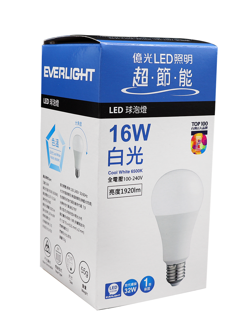 億光16W LED燈泡(白光)